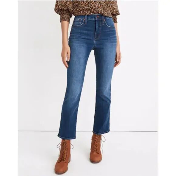 Madewell Cali Demi Boot Cut Jeans raw hem size 24 - Picture 3 of 12